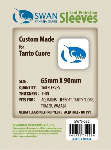 Swan Card Sleeves: 65x90 mm Std Card -160 per pack